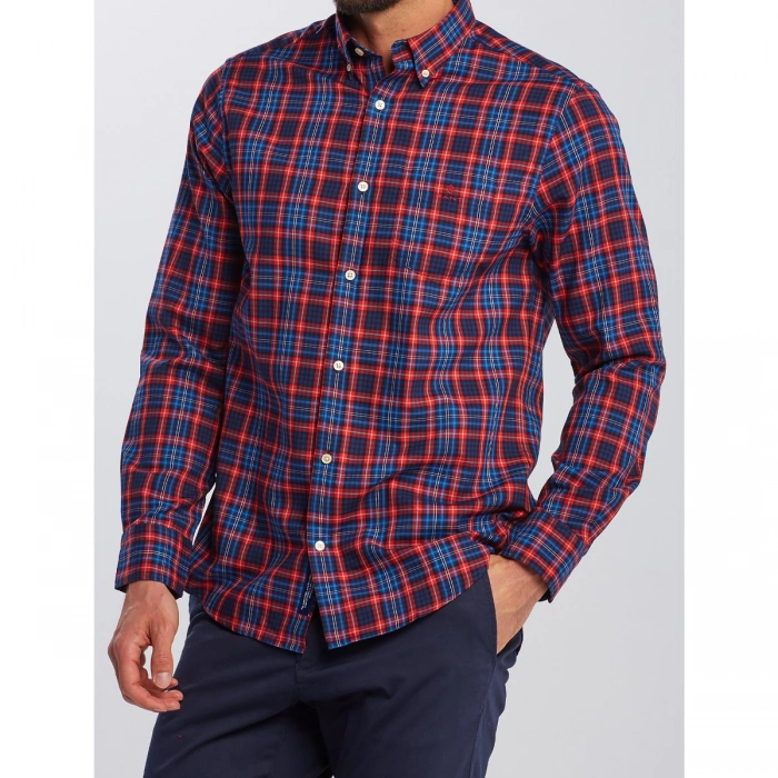 Ανδρικό πουκάμισο καρό με μακρύ μανίκι Tech prep - GANT - Antoniadis Stores
