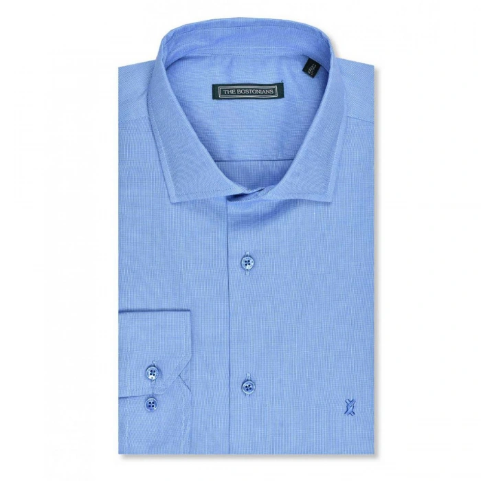 THE BOSTONIANS ανδρικό πουκάμισο μονόχρωμο super oxford - 3ANP1810 -  Antoniadis Stores