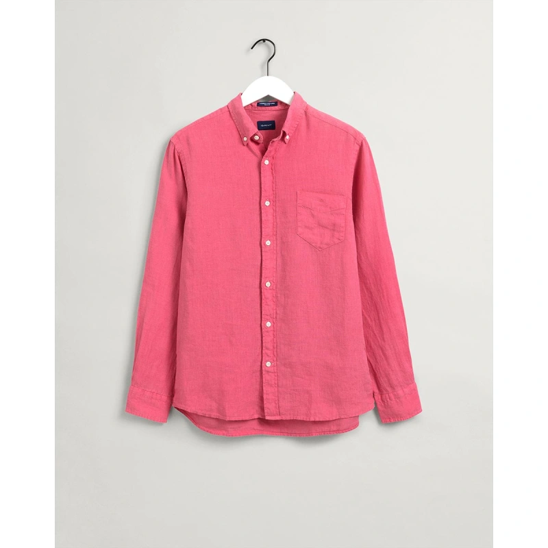 Ανδρικό λινό πουκάμισο garment-dyed - GANT - Antoniadis Stores