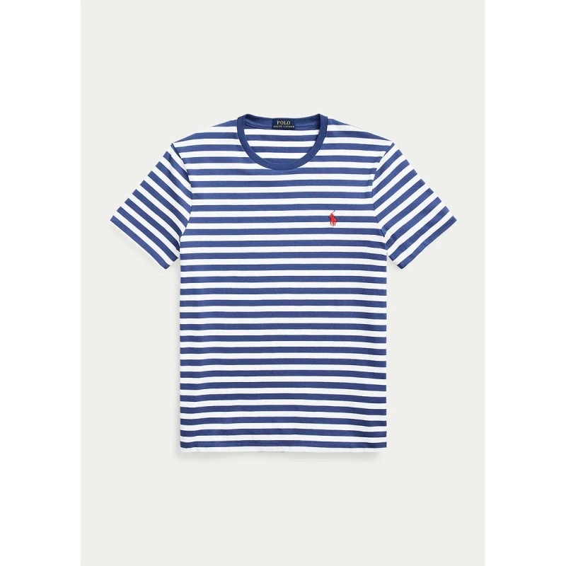 Ανδρική T-shirt μπλούζα Custom Slim Fit Striped Jersey T-Shirt -  710906295001 - POLO RALPH LAUREN - Antoniadis Stores